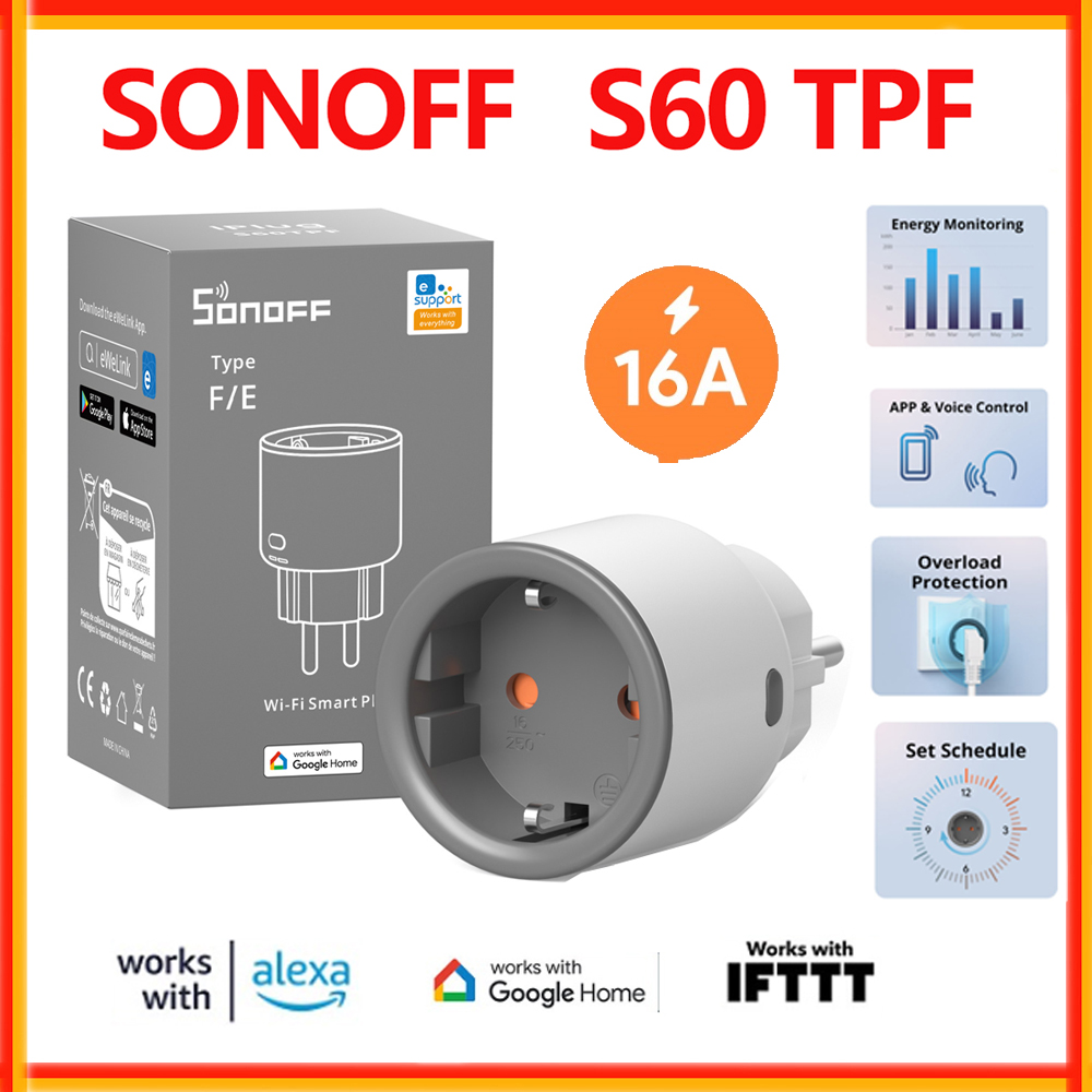 Sonoff Basic - SONOFF S60 TPF EU, ổ cắm