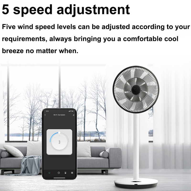 Smart Wifi Fan Switch 5 Speed  - đánh giá và giá Tuya Smart