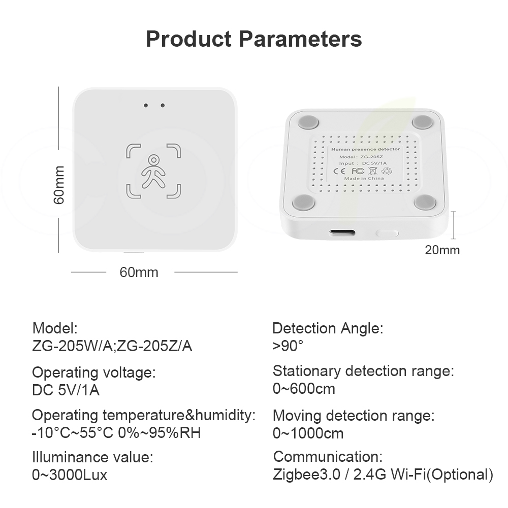 Tuya WiFi/ Zigbee Smart Human  - đánh giá và giá Home Assistant Tuya