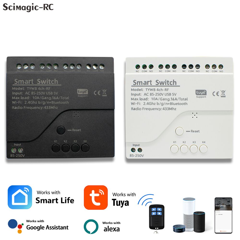 Mô-đun công tắc thông minh Wif - đánh giá và giá Tuya 4 Channel
