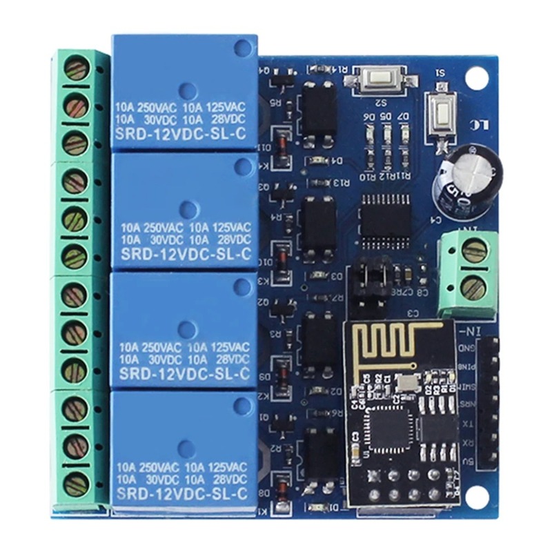 ESP8266 ESP-01 4-way WiFi rela - đánh giá và giá Smart Home Module Iot