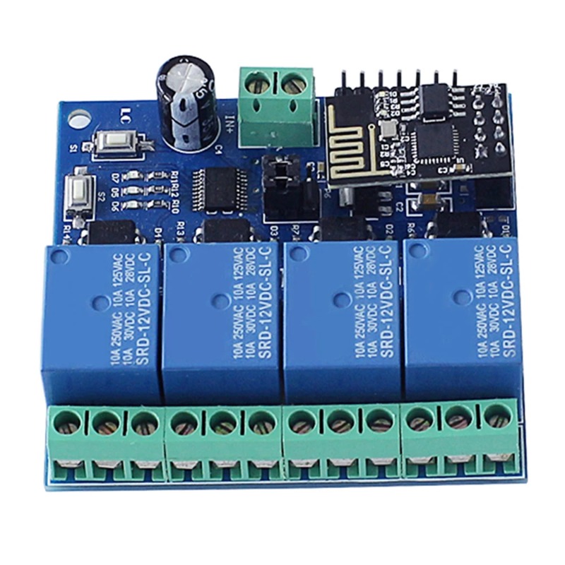 ESP8266 ESP-01 4-way WiFi rela - đánh giá và giá Smart Home Module Iot