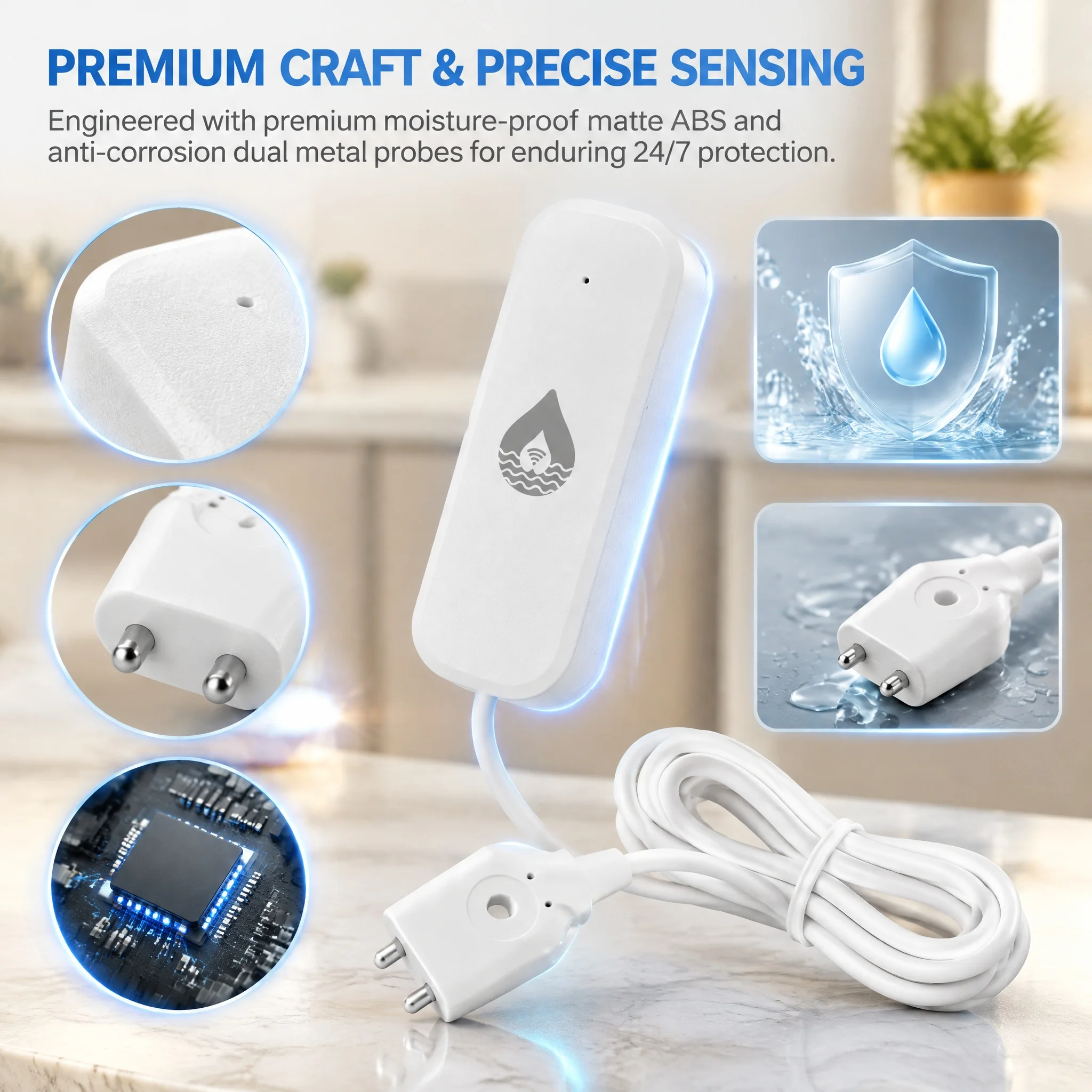 Smart WiFi Water Leak Detector - đánh giá và giá Home Assistant Tuya