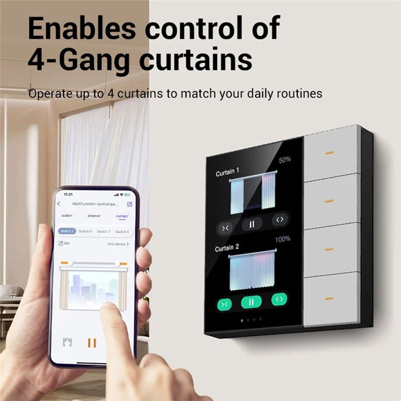 AED6-Tuya Zigbee 3.5 Inch Smar - đánh giá và giá Tuya 4 Channel